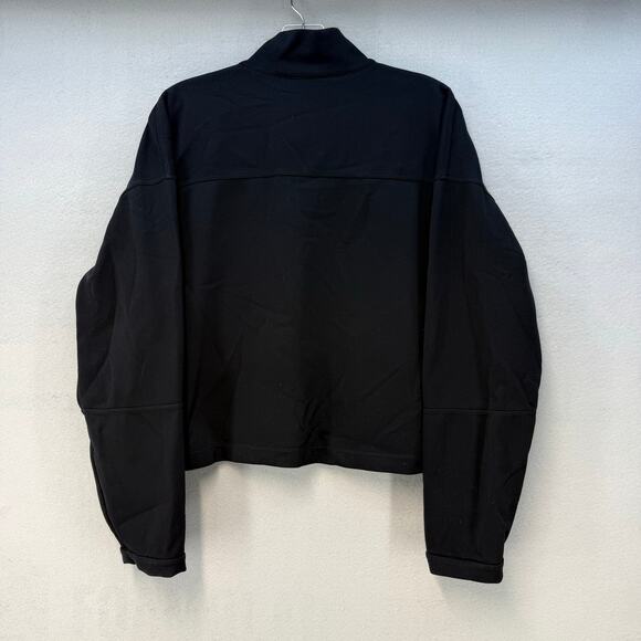 Y/osemite James Perse Performance Pullover Womens 3 (L) Black Half Zip Crop - Picture 2 of 11